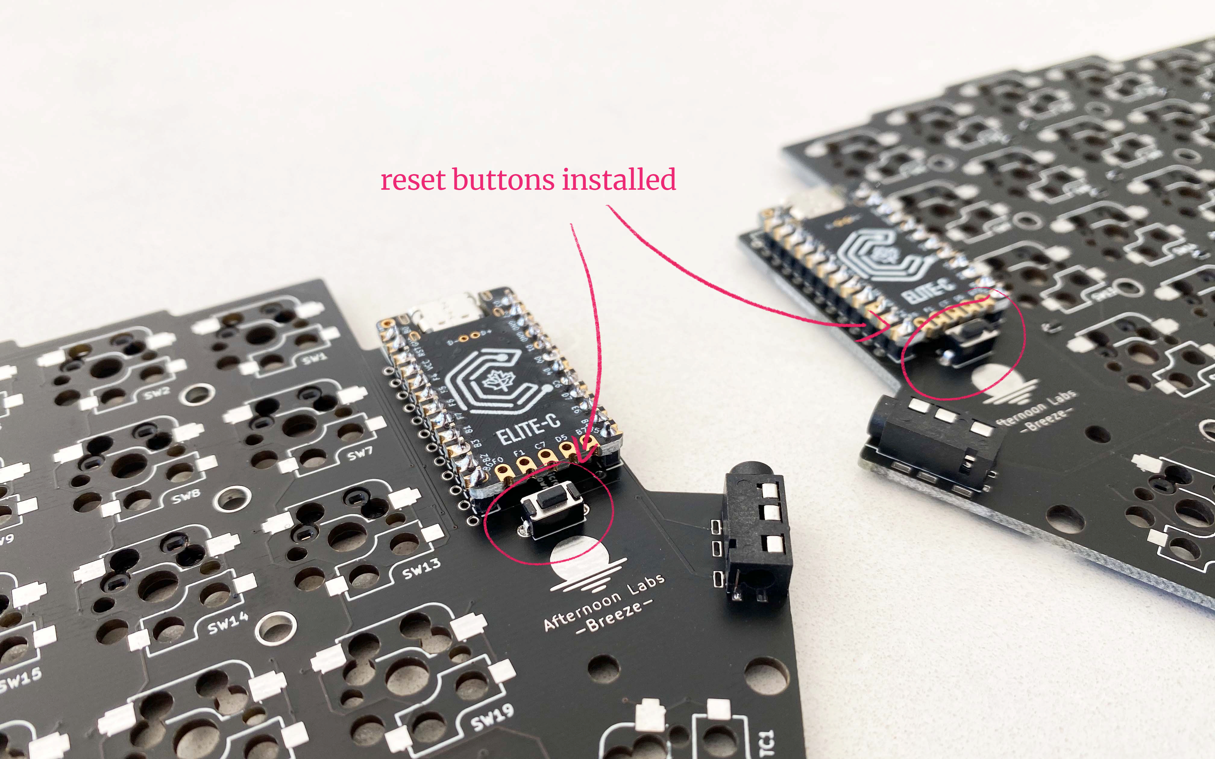 Reset Buttons Installed